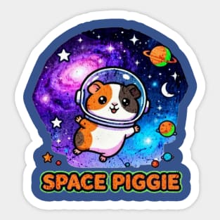 Space Piggie  | Cute Guinea Pig Astronaut Design | Kawaii Cosmic Pet Sticker